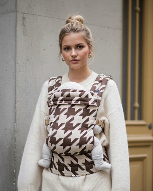 Calín carrier - ivory houndstooth