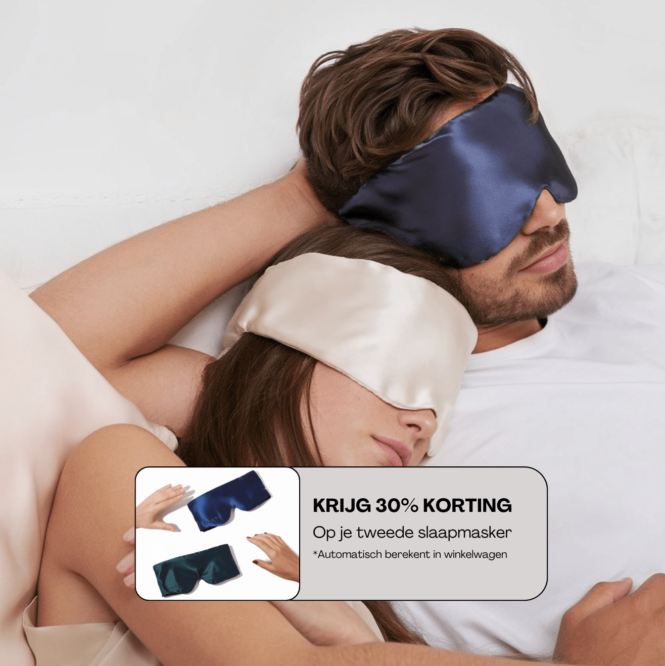Zijde Slaapmasker - Focus Blue