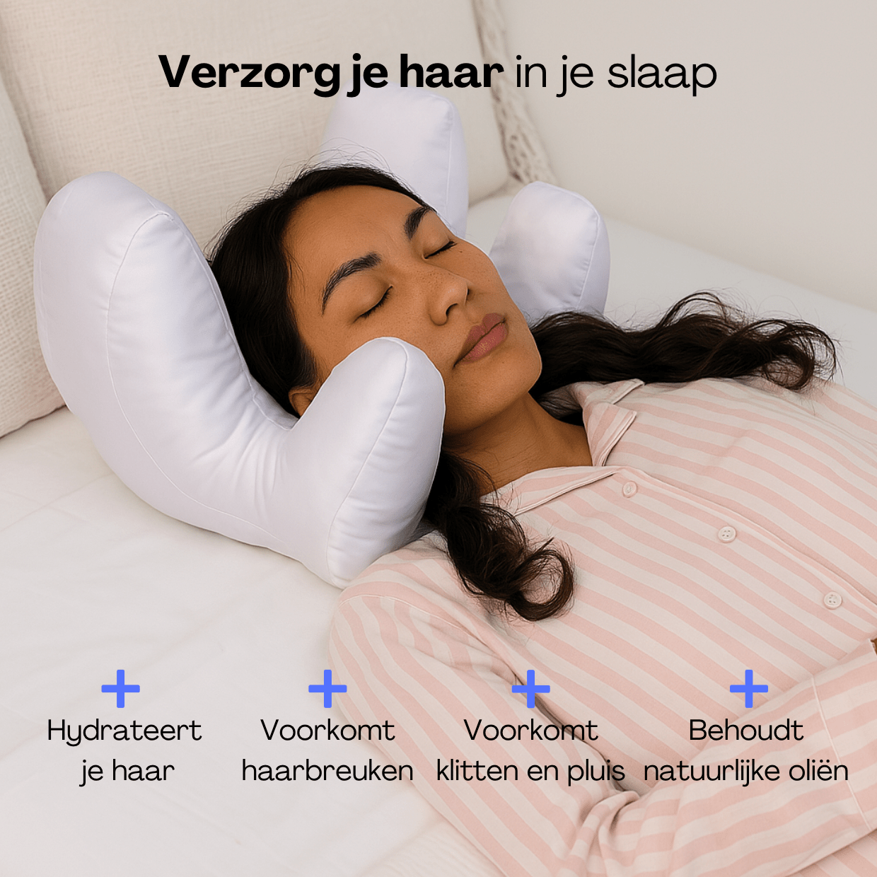 Beauty Face Pillow + Satijnen Kussensloop