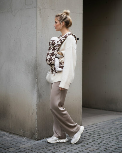 Calín carrier - ivory houndstooth