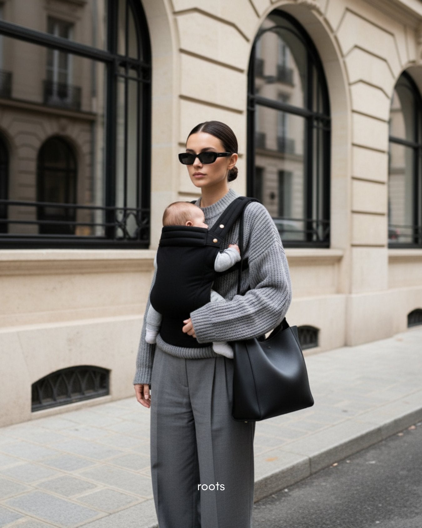 Calín carrier - black denim