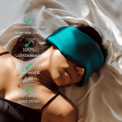 Zijde Slaapmasker - Onyx Green
