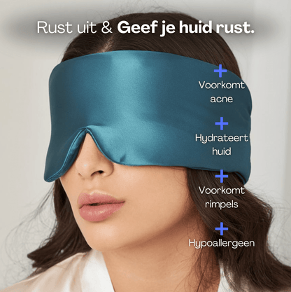 Zijde Slaapmasker - Lagoon Blue