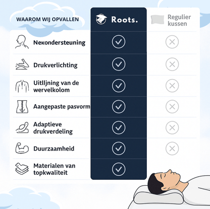Ergonomisch 'Spine Support Pillow' + Gratis Kussensloop